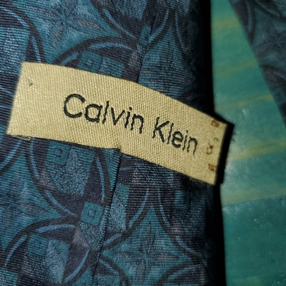 Blue Patterned CK Tie New - Picture 5 of 6